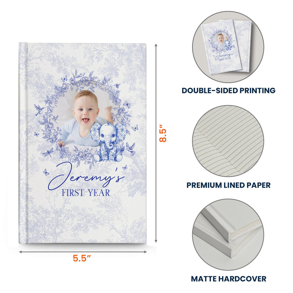 Baby's First Year Memory Book For New Parents Newborn Record Book Baby Shower Gift - Personalized Journal