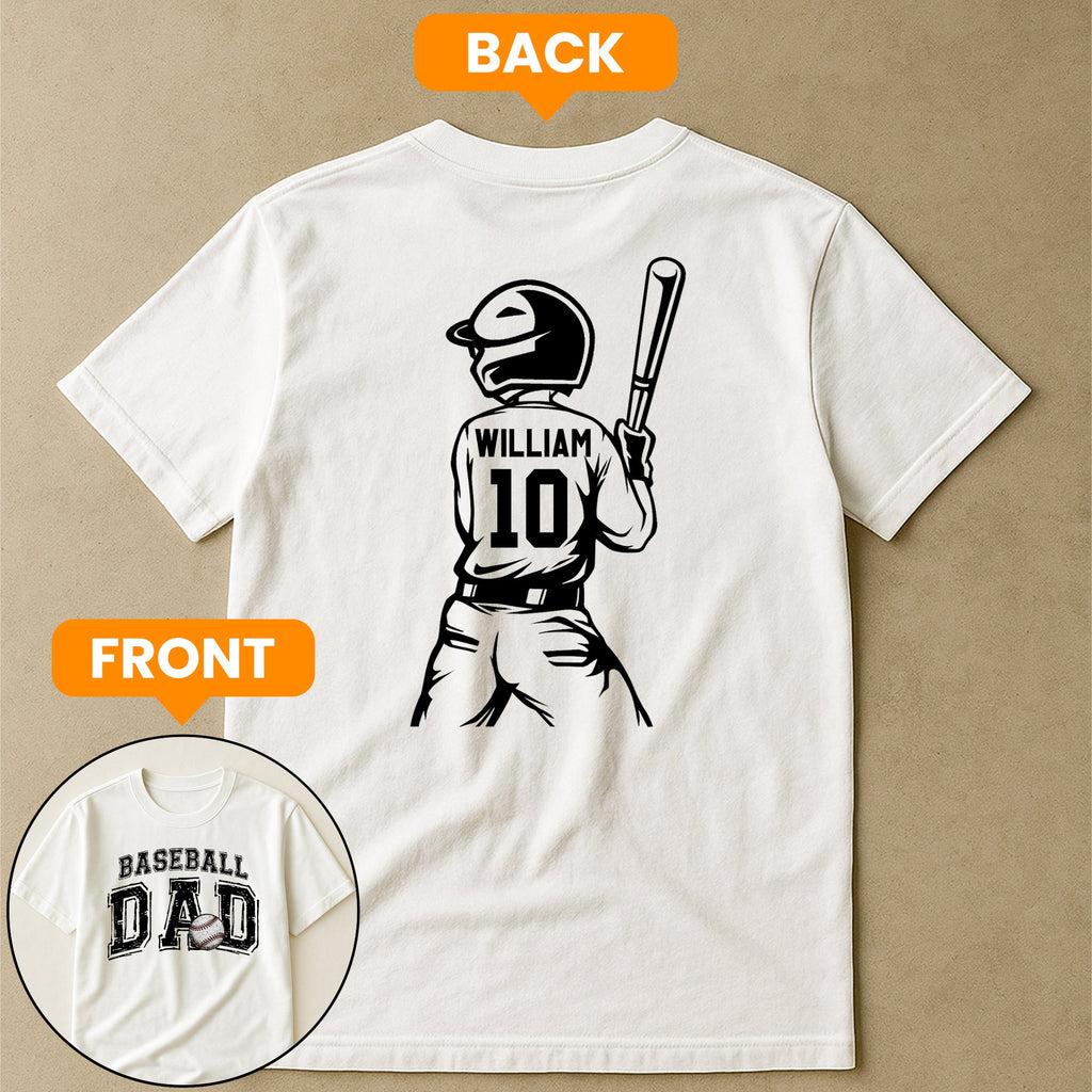 Father's Day Gifts, Baseball Dad, Daddy, Grandpa - Personalized Shirt