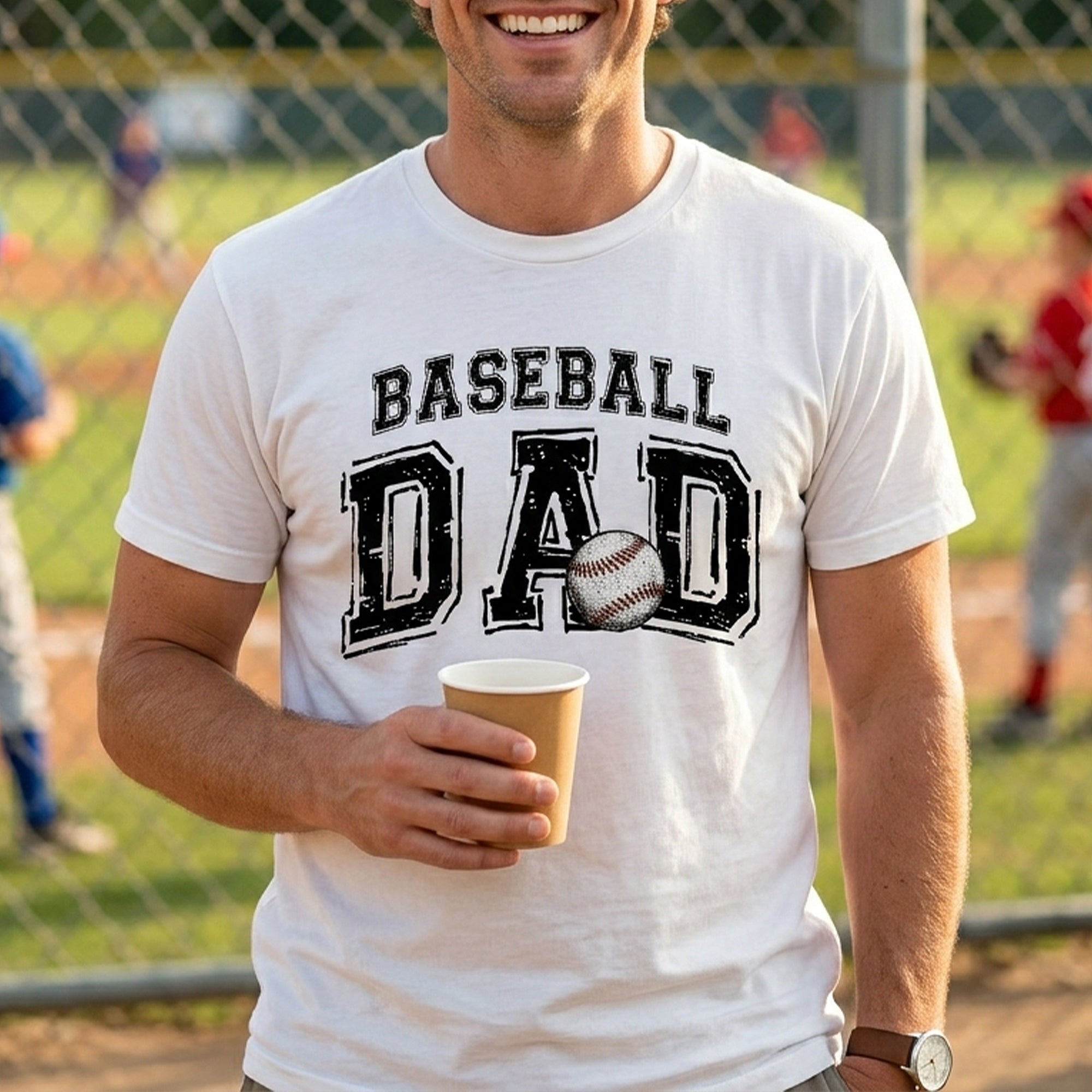 Father's Day Gifts, Baseball Dad, Daddy, Grandpa - Personalized Shirt