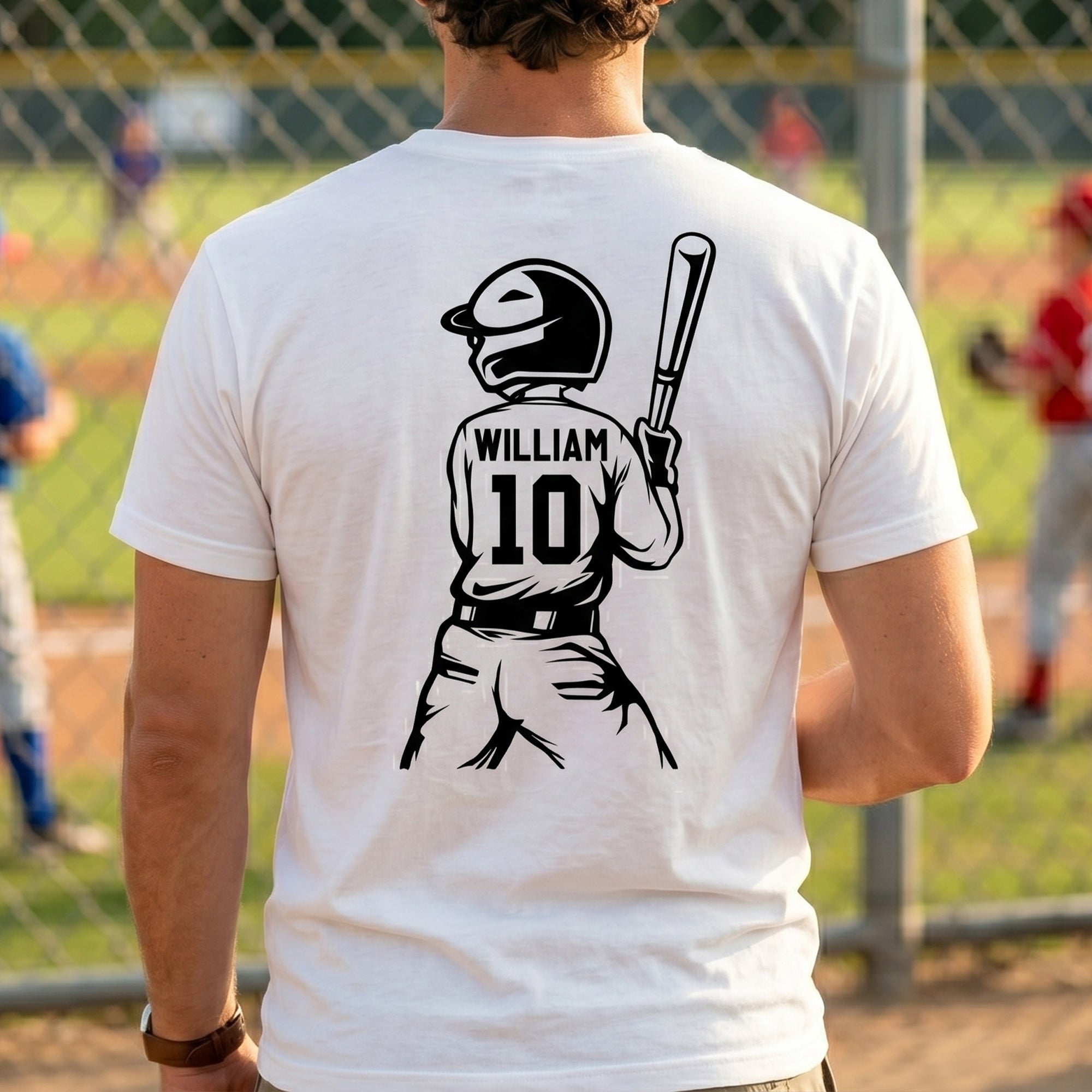 Father's Day Gifts, Baseball Dad, Daddy, Grandpa - Personalized Shirt
