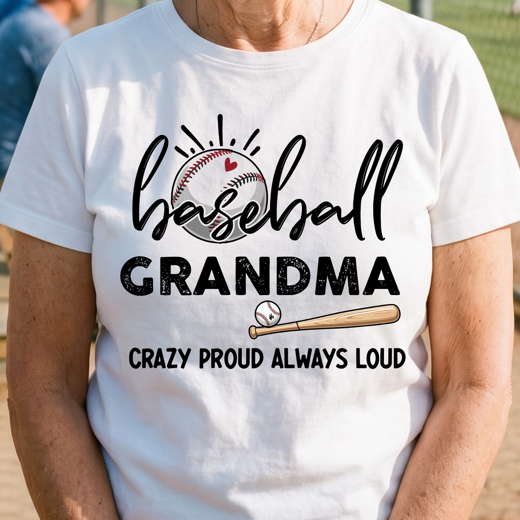 Mother's Day Gifts, Baseball Grandma, Crazy Proud, Always Loud - Personalized Shirt