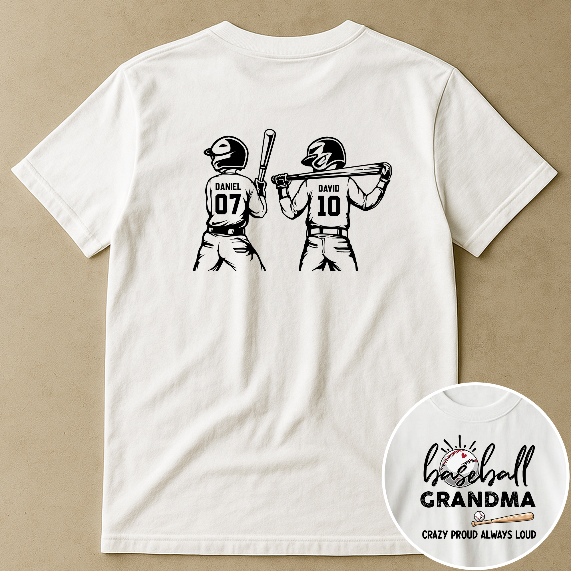 Mother's Day Gifts, Baseball Grandma, Crazy Proud, Always Loud - Personalized Shirt