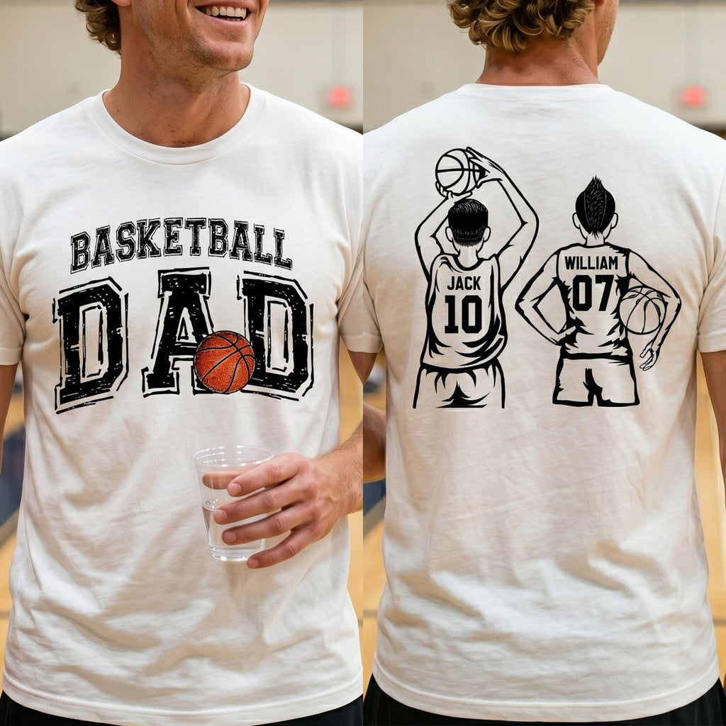 Father's Day Gifts, Basketball Dad, Daddy, Grandpa - Personalized Shirt