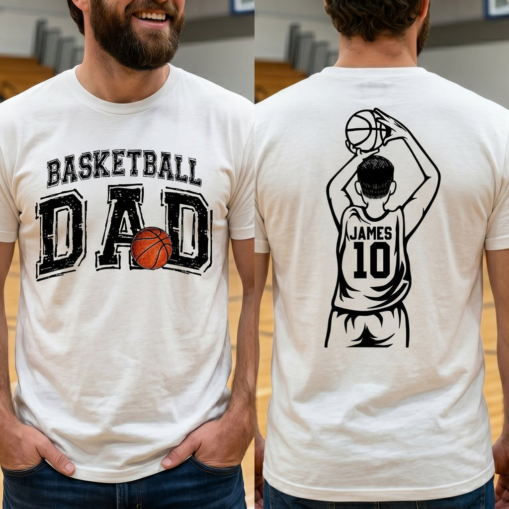 Father's Day Gifts, Basketball Dad, Daddy, Grandpa - Personalized Shirt