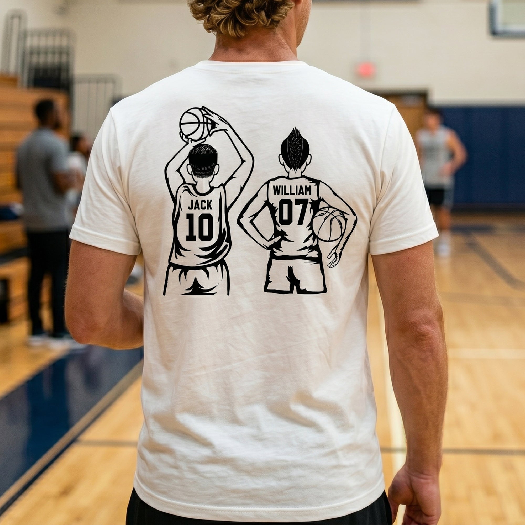 Father's Day Gifts, Basketball Dad, Daddy, Grandpa - Personalized Shirt