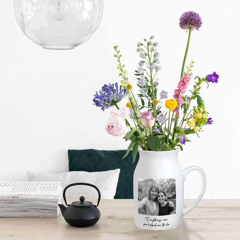 Mother's Day Gifts, Custom Vintage Photo Mom And Children - Thank You Gifts For Mom - Personalized Vase