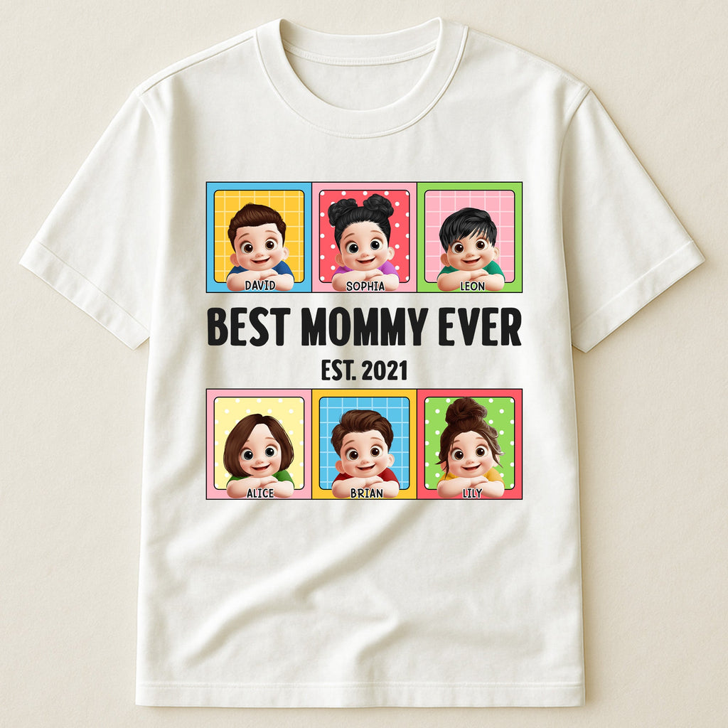Mother's Day Gifts, Best Mom Ever Lovely Kids - Personalized Shirt