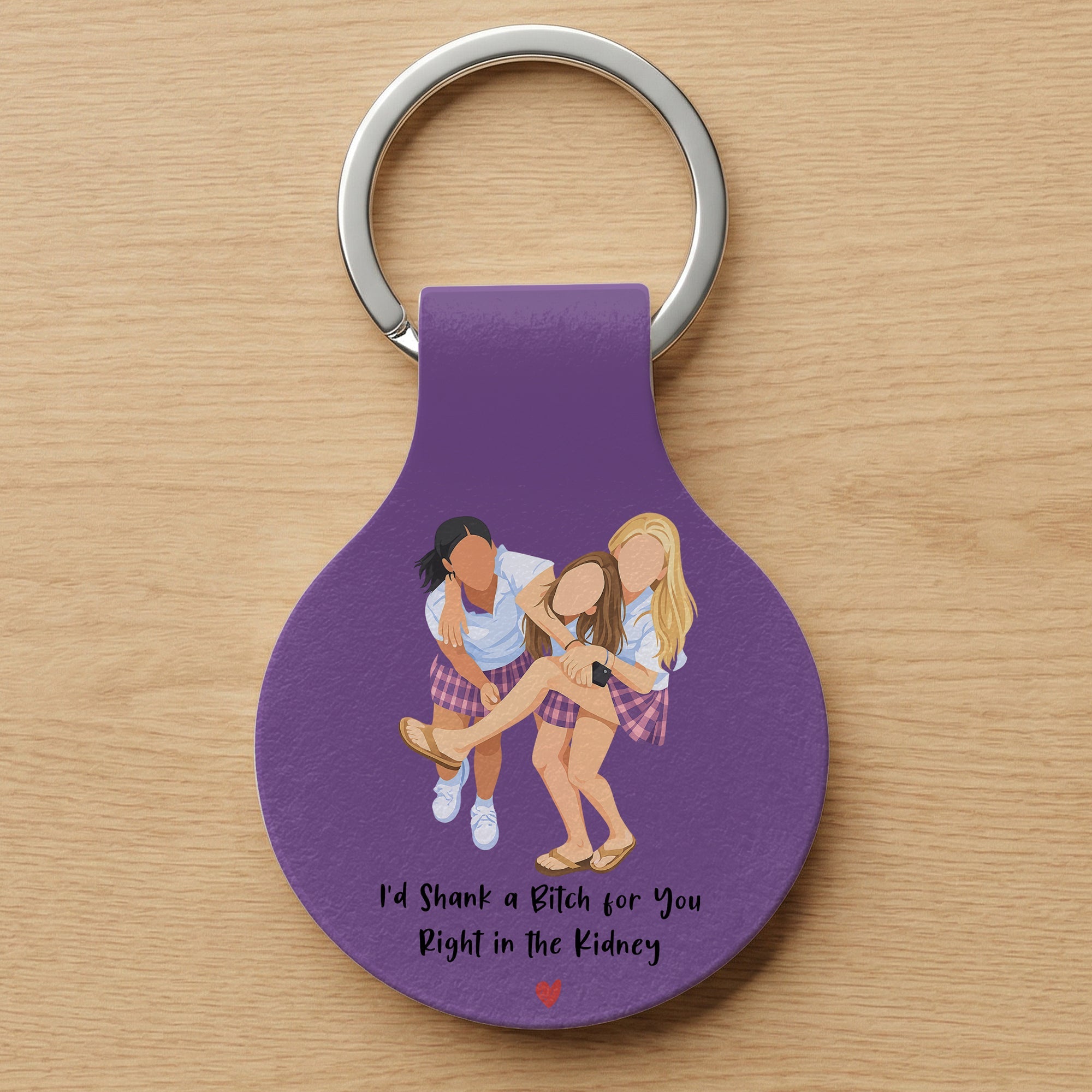 Besties Forever Turn Your Photo Into Faceless Art Style - Personalized Keychain