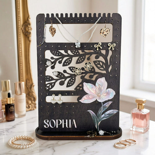 Birth Month Flower Self-Gift, Gift For Daughter, Friend - Personalized Wooden Plaque