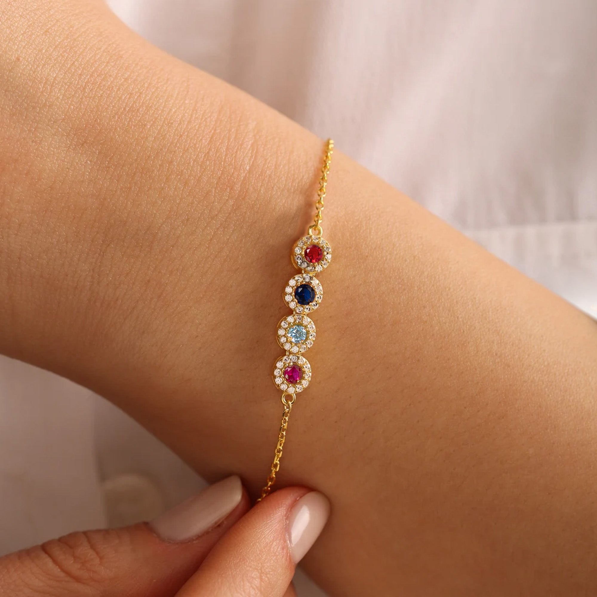 Mother's Day Gifts, Birthstone Bracelet Mother's Day Gift For Mom Grandma - Personalized Bracelet