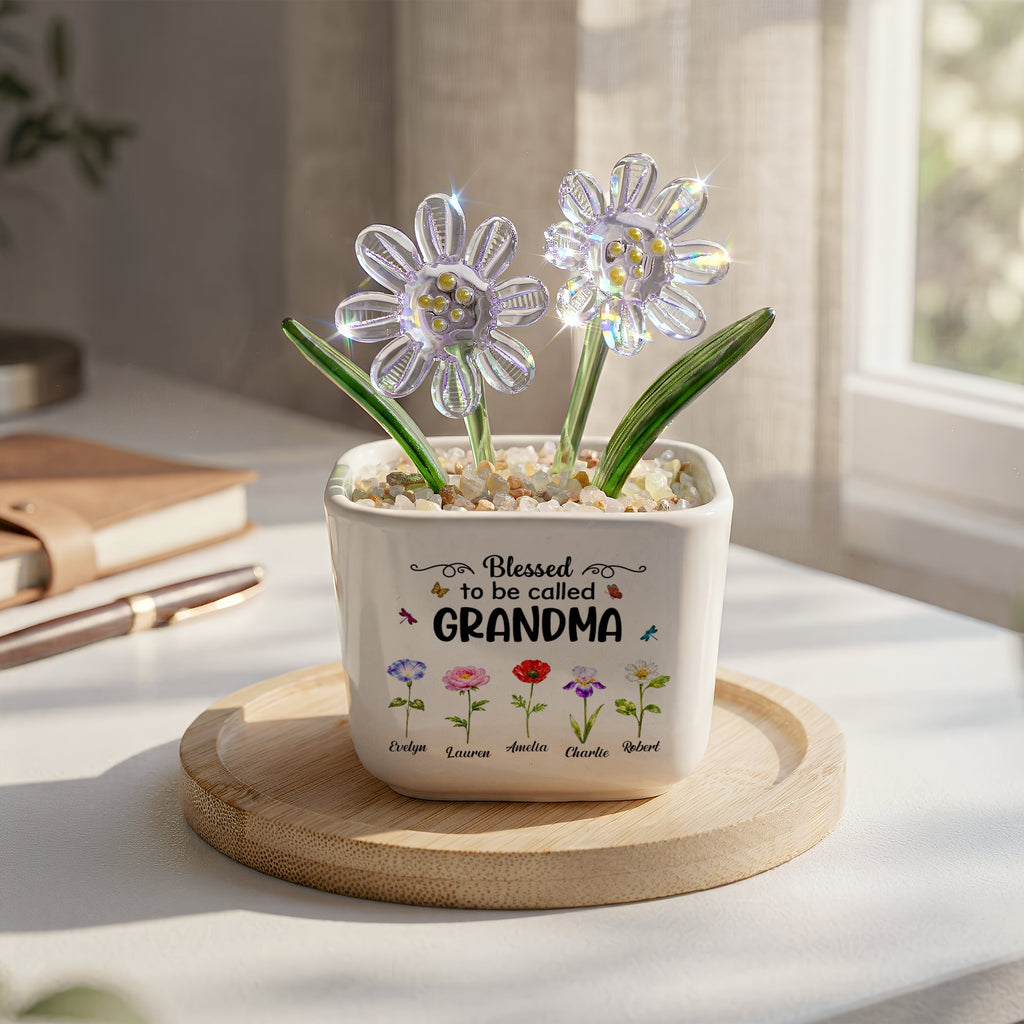 Mother's Day Gifts, Blessed To Be Called Grandma - Personalized Plant Pot
