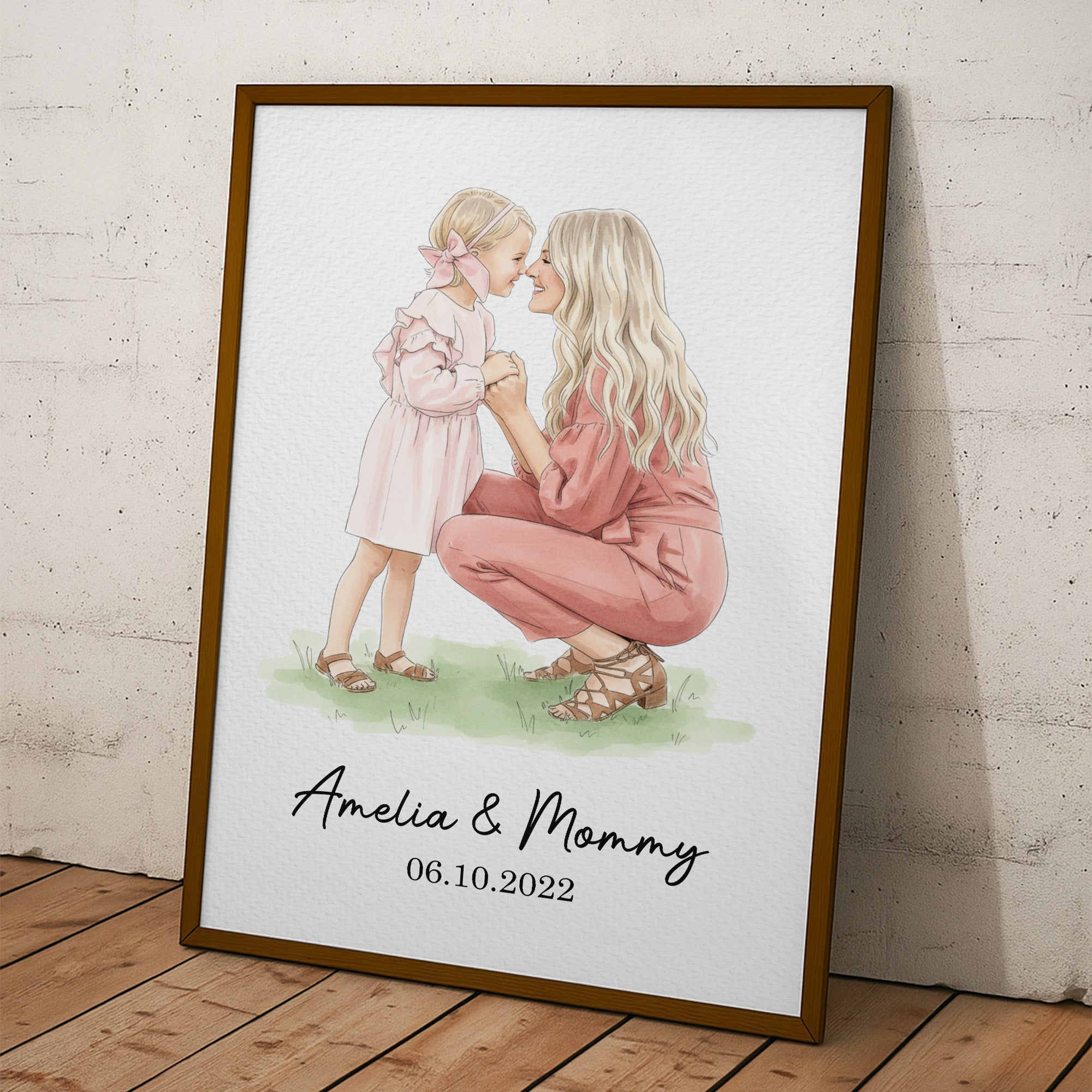 Mother's Day Gifts, Custom Photo Mommy & Me Mother's Day Gift For Mom, Wife - Personalized Poster