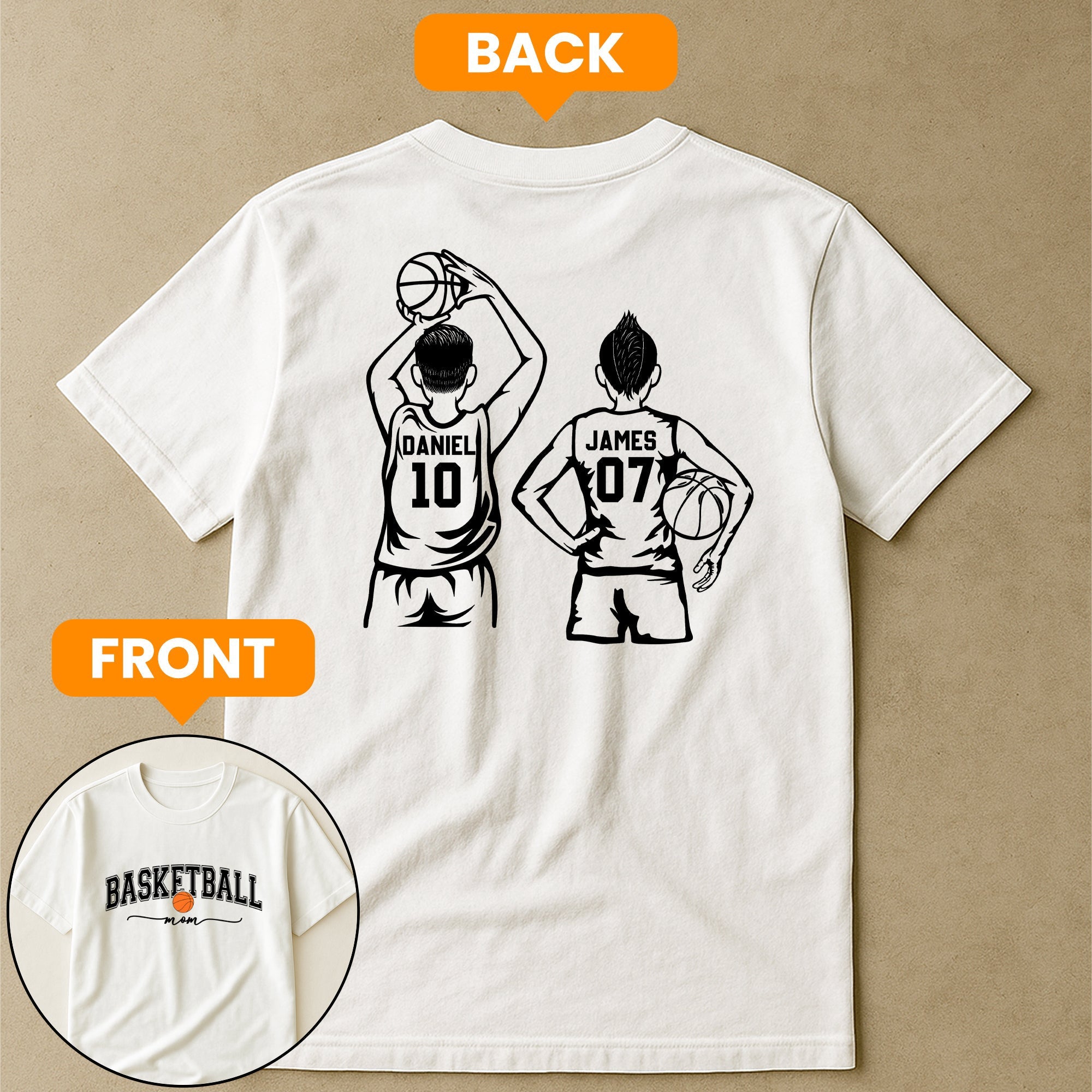 Mother's Day Gifts, Custom Basketball Mom, Grandma - Personalized Shirt