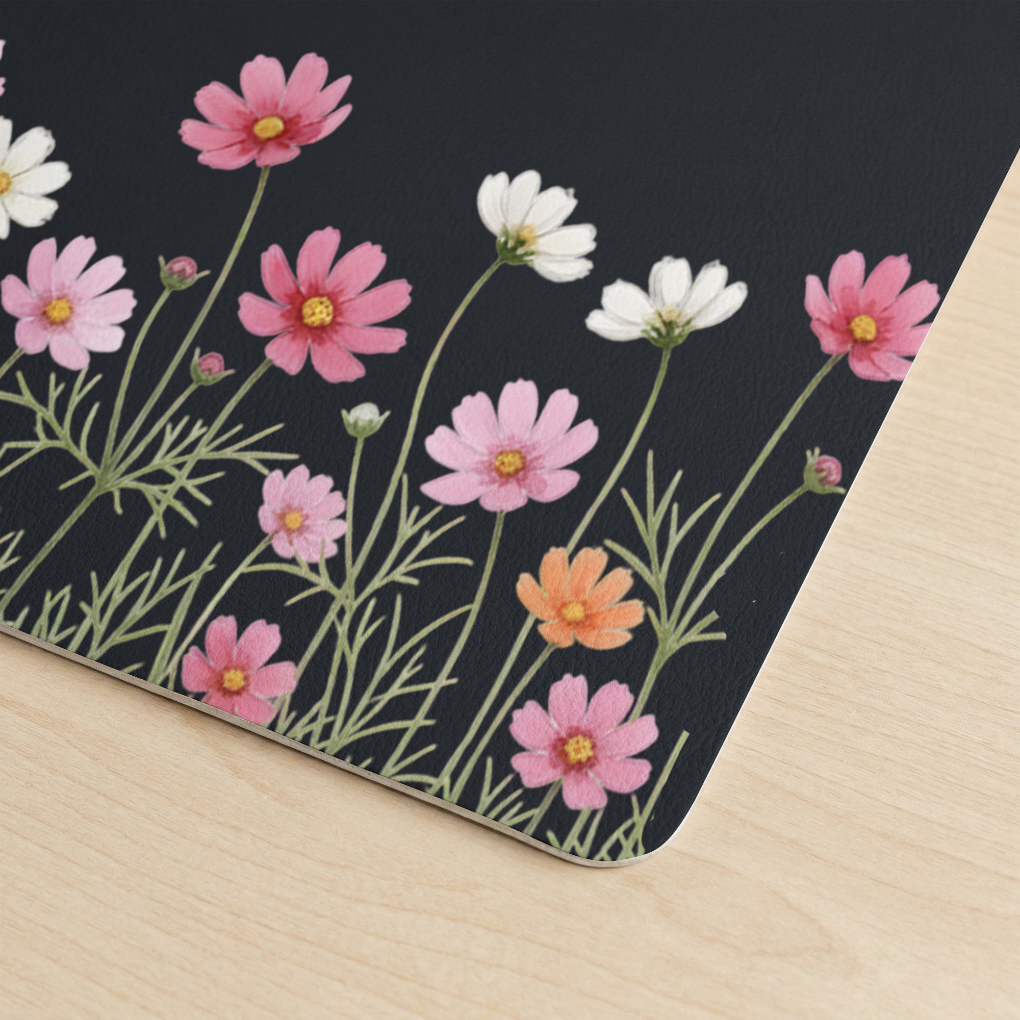 Custom Birth Flower & Name For Her, Coworkers, Friends, Teacher - Personalized Desk Mat
