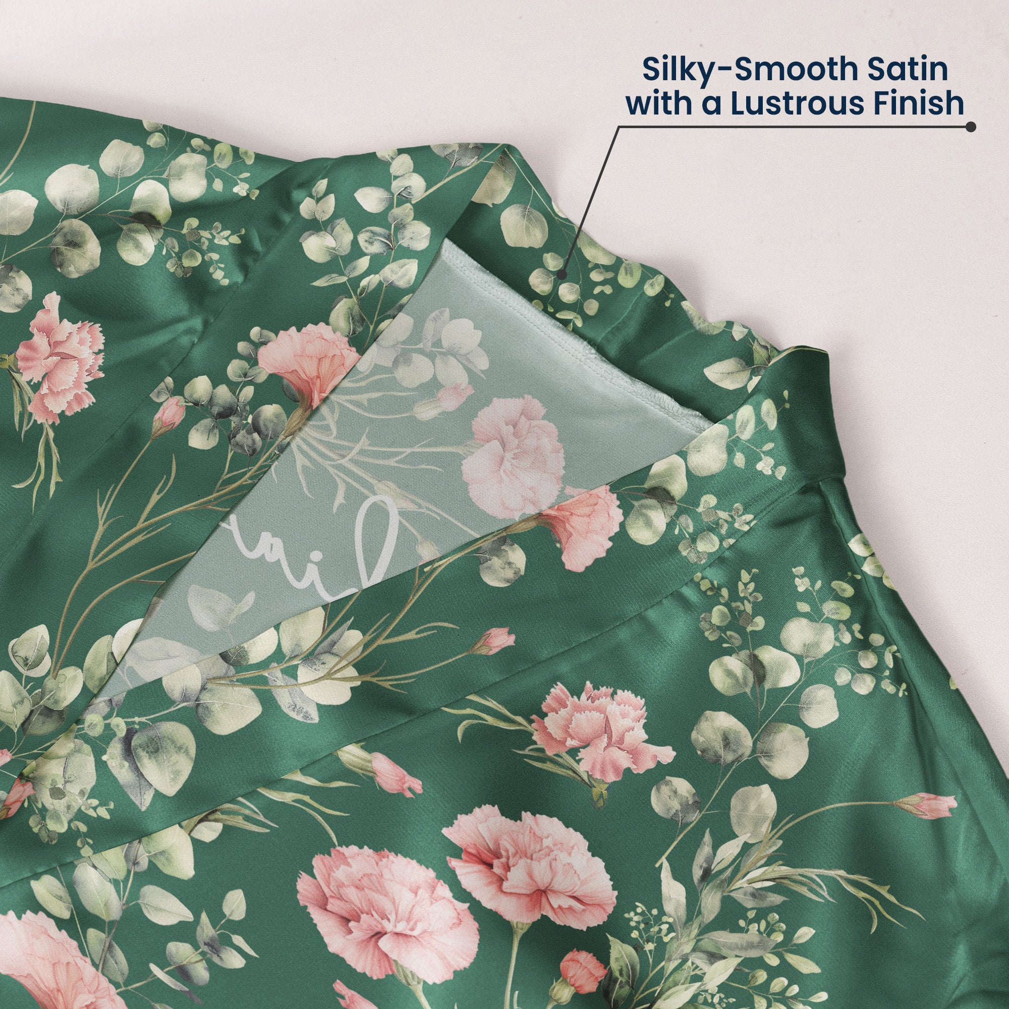 Custom Birth Flower & Names For Her, Bridesmaids, Friends, Sisters, Mom, Daughter - Personalized Robe