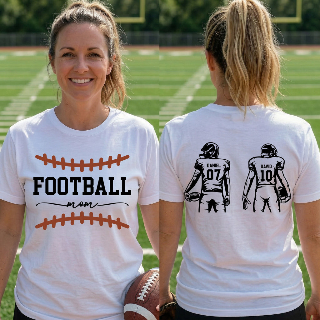 Mother's Day Gifts, Custom Football Mom, Grandma - Personalized Shirt