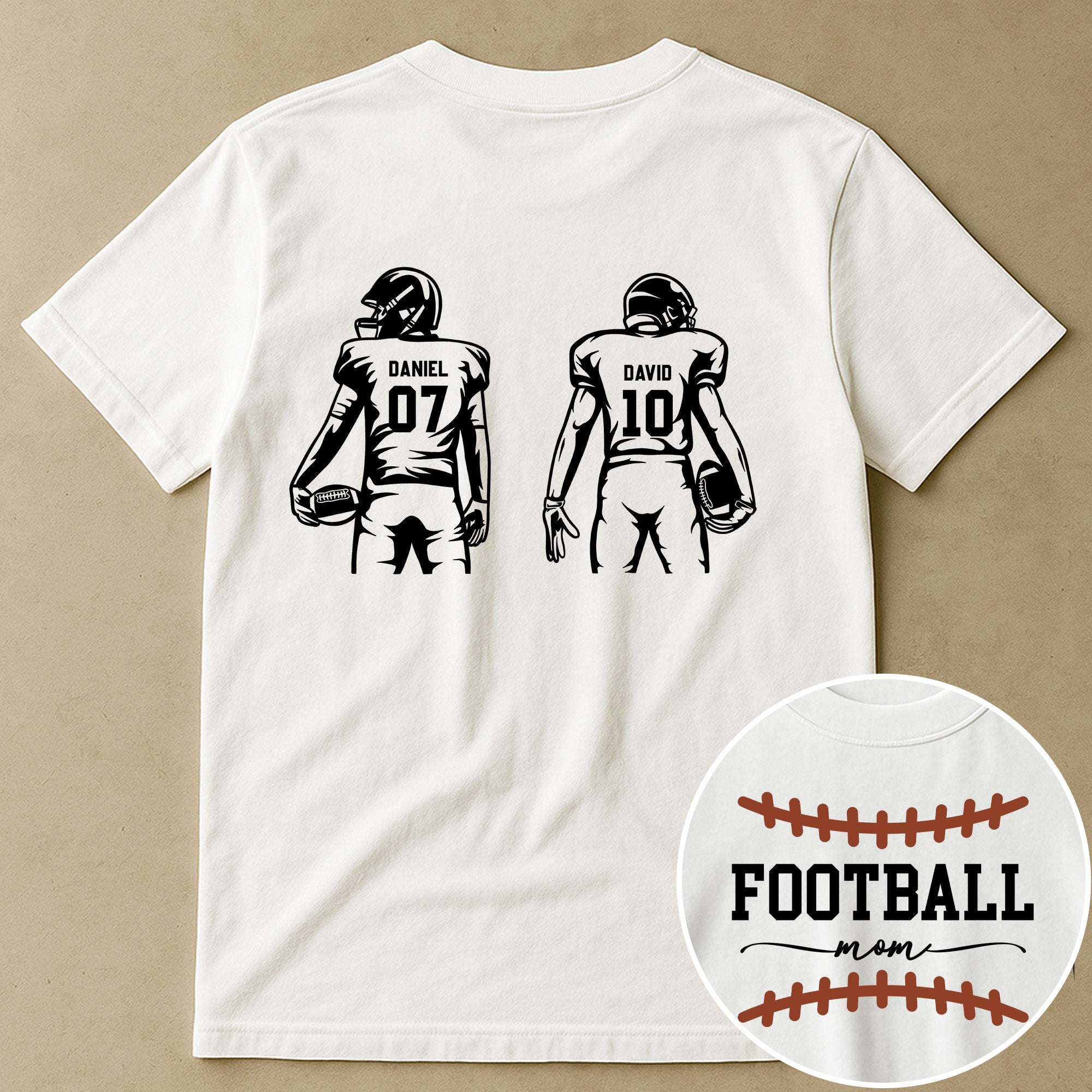 Mother's Day Gifts, Custom Football Mom, Grandma - Personalized Shirt