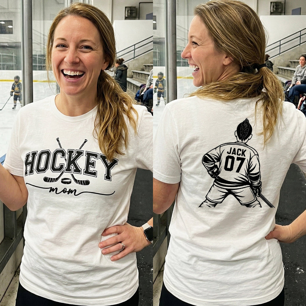 Mother's Day Gifts, Custom Hockey Mom, Grandma - Personalized Shirt