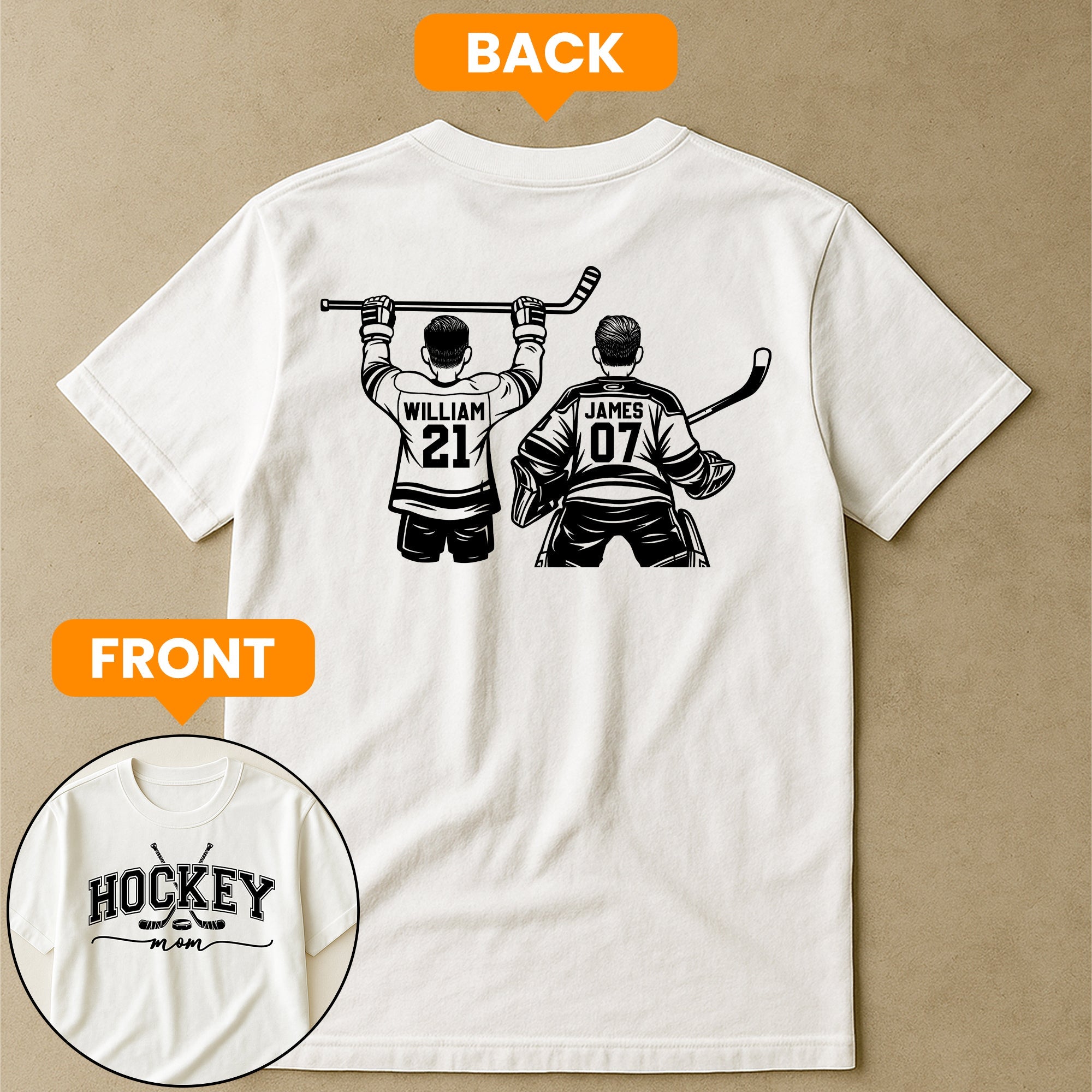 Mother's Day Gifts, Custom Hockey Mom, Grandma - Personalized Shirt