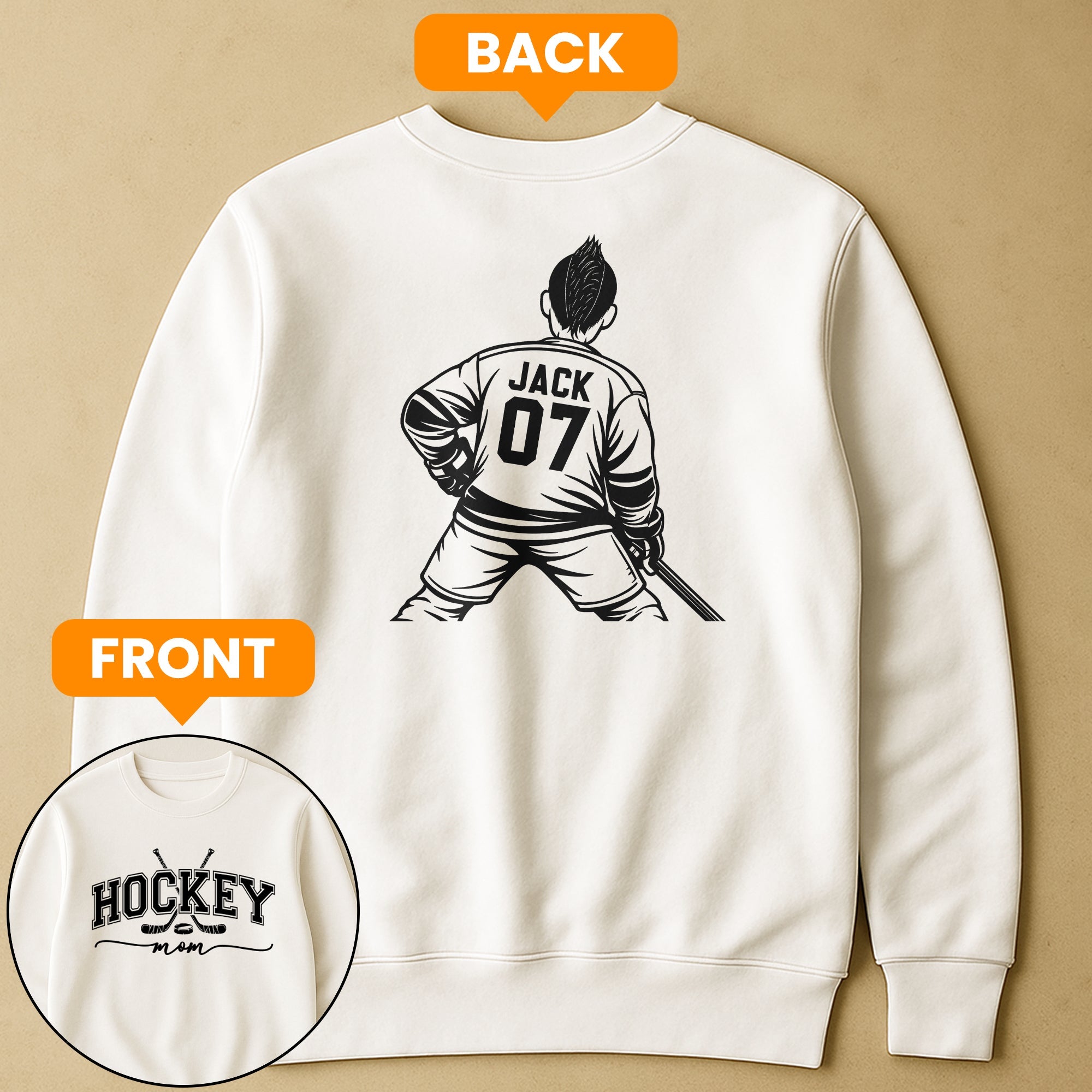 Mother's Day Gifts, Custom Hockey Mom, Grandma - Personalized Shirt