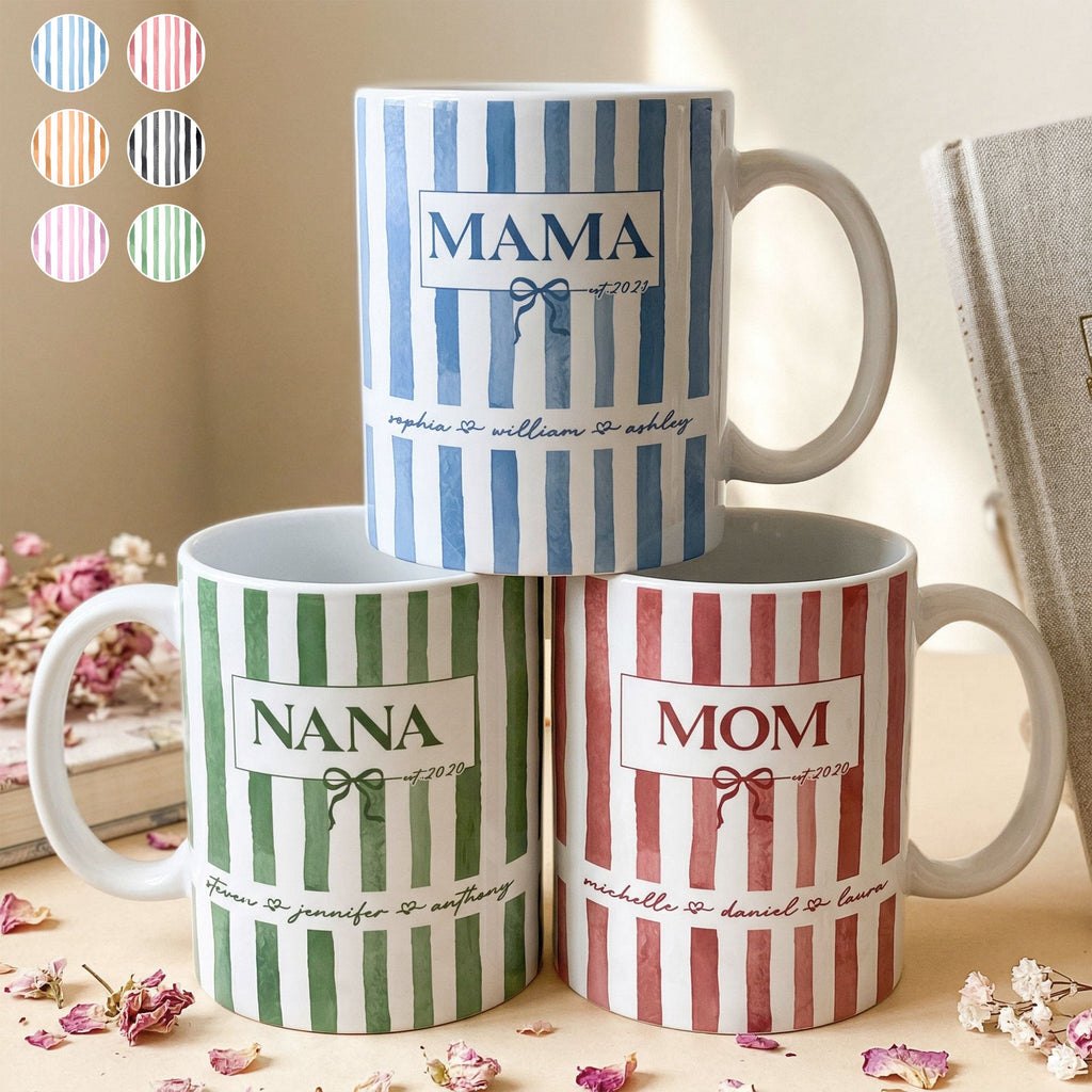 Mother's Day Gifts, Custom Kid Names - Personalized Mug