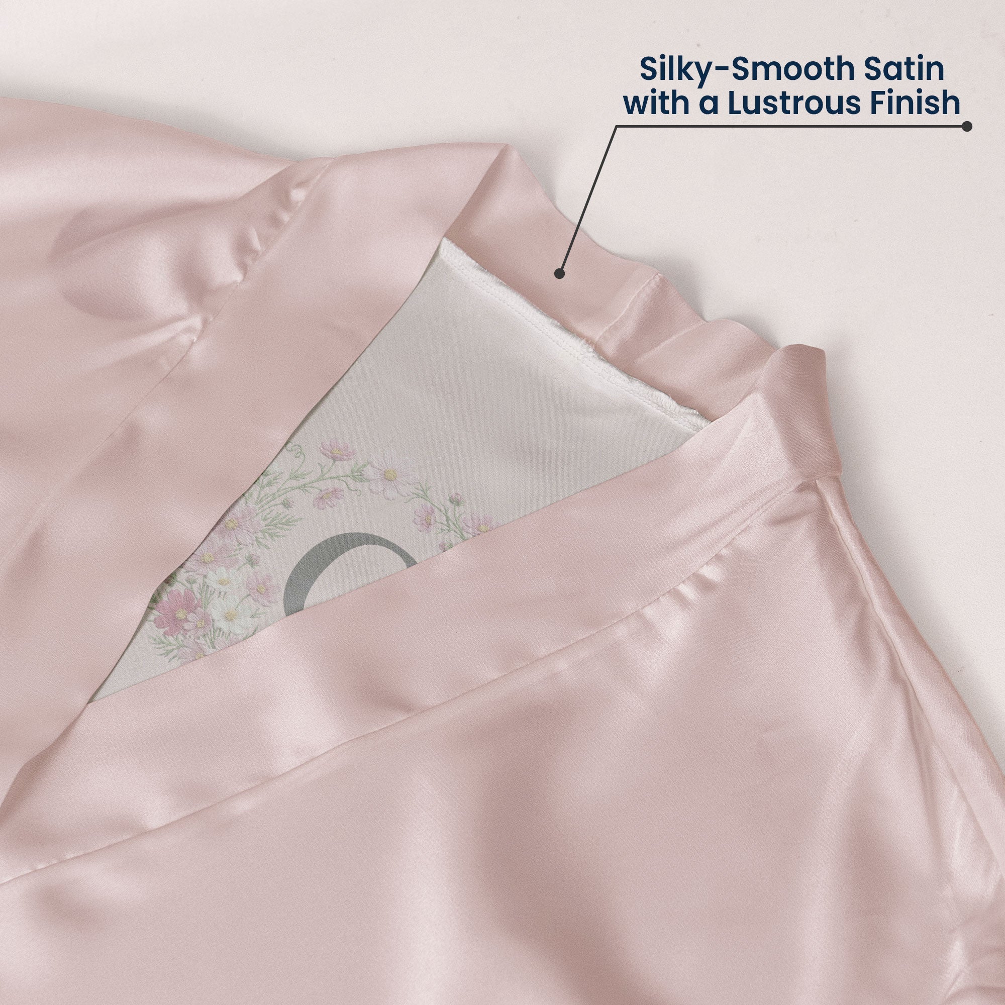 Custom Name And Birth Flower Bridesmaid Wedding Birthday Robe - Personalized Robe