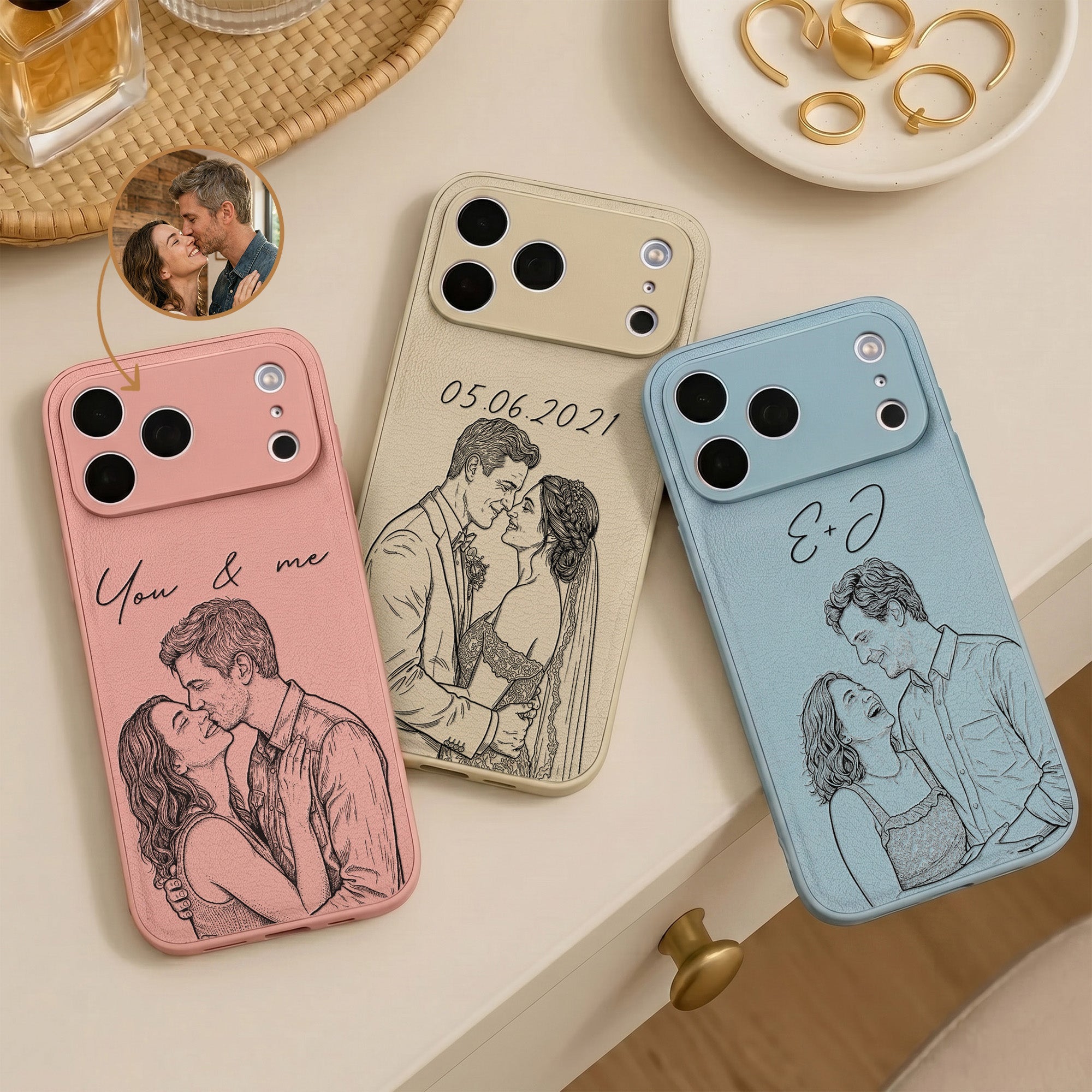 Custom Photo Phone Case Couple Gift For Her Gift For Him - Personalized Phone Case