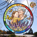 Mother's Day Gifts, Custom Photo Portrait Stained Glass Gift For Mom, Wife, Grandma - Personalized Window Hanging Suncatcher