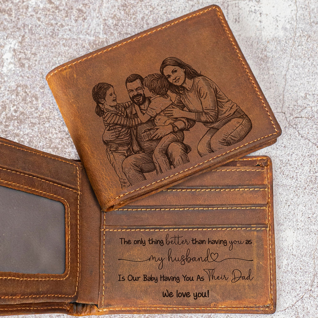 Father's Day Gifts, Custom Photo Wallet For Husband, Daddy Father's Day Birthday Gift - Personalized Wallet