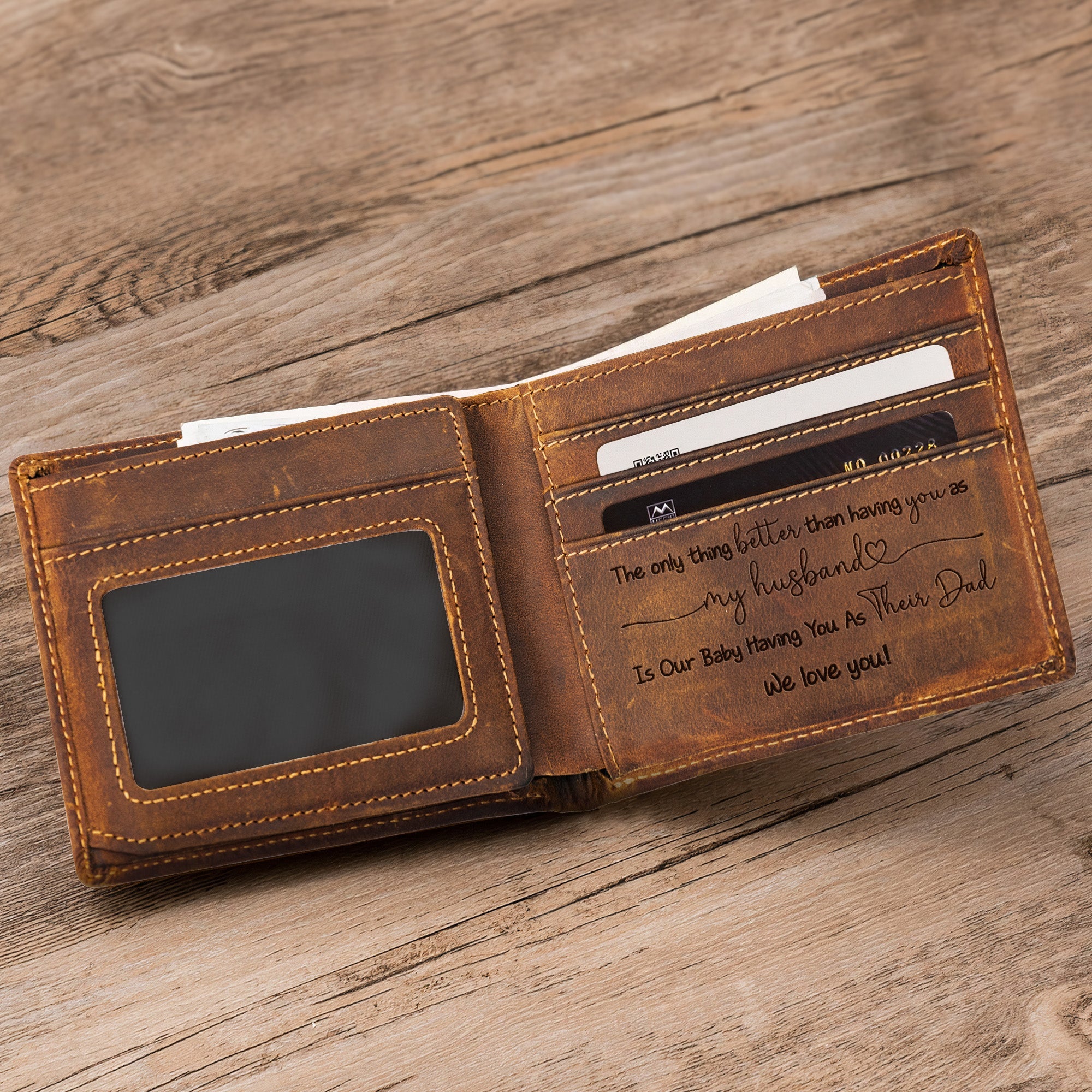 Father's Day Gifts, Custom Photo Wallet For Husband, Daddy Father's Day Birthday Gift - Personalized Wallet
