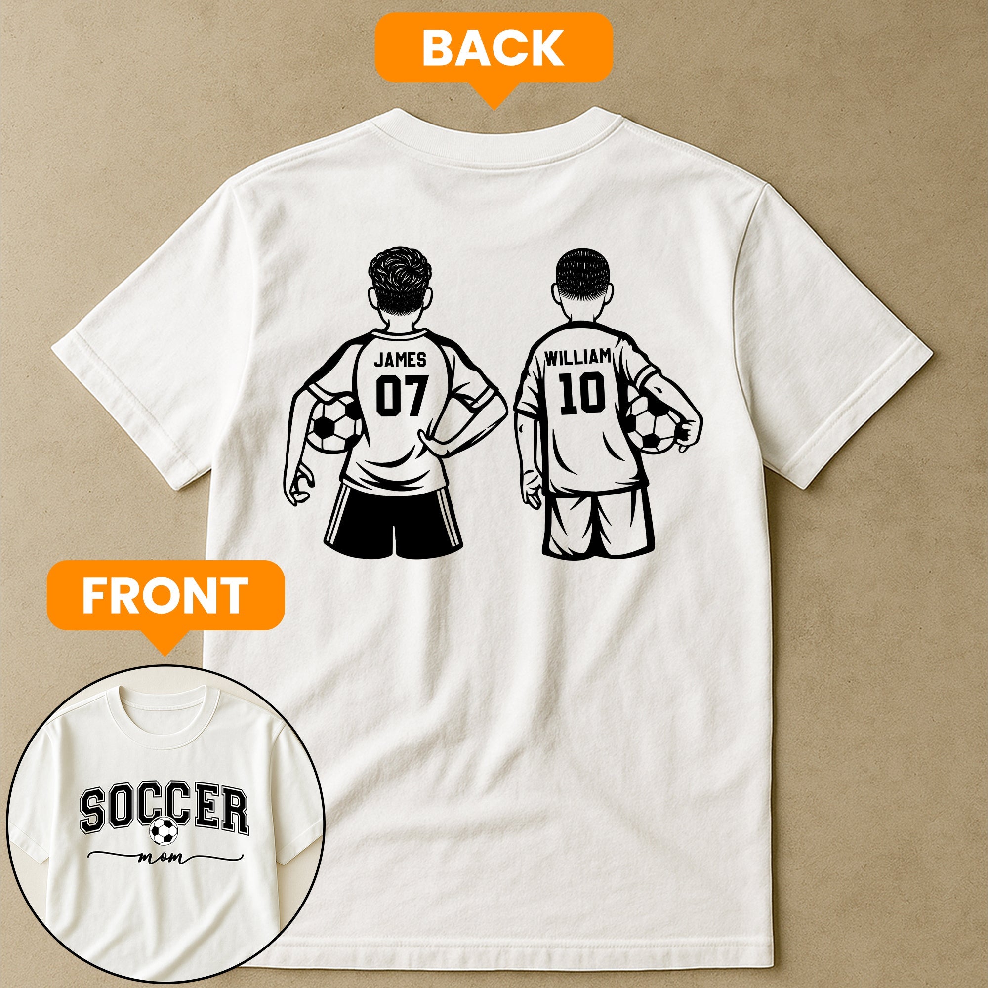 Mother's Day Gifts, Custom Soccer Mom, Grandma - Personalized Shirt