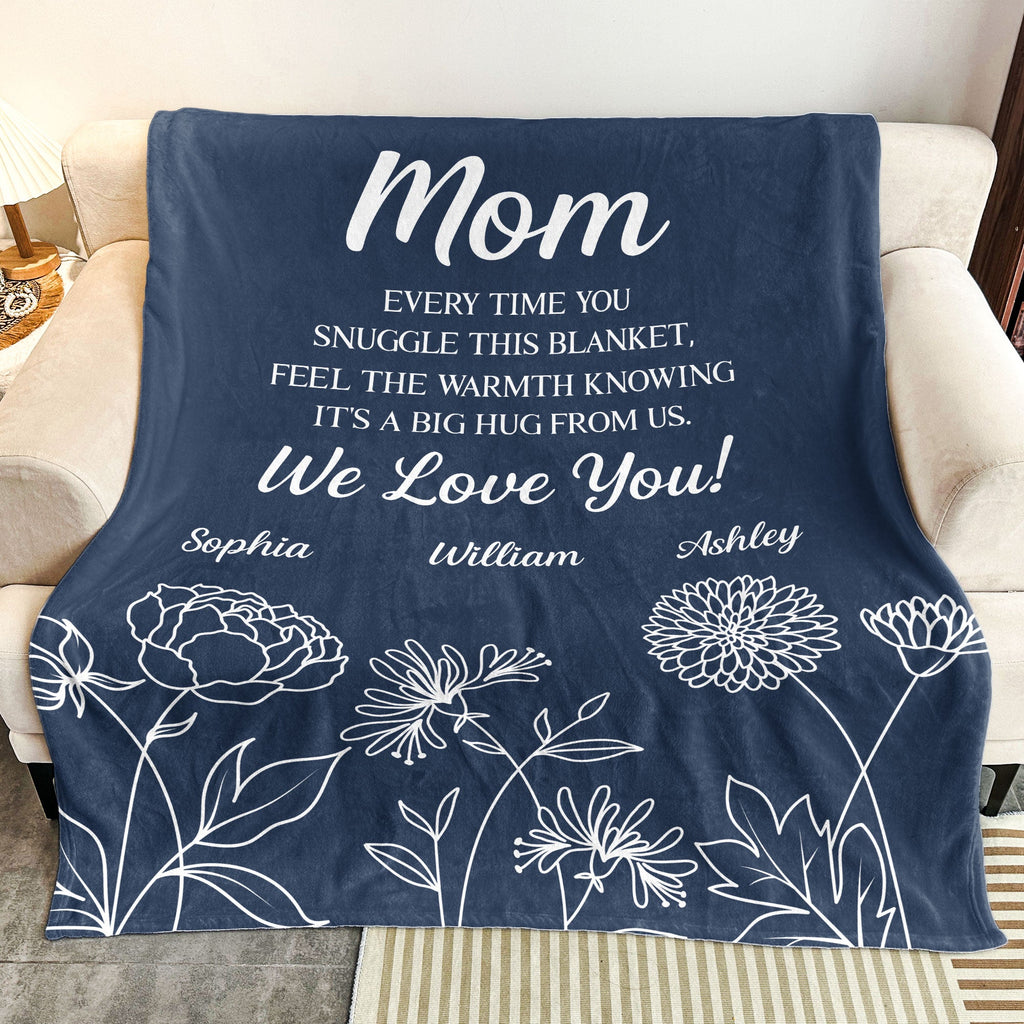 Mother's Day Gifts, Feel The Warmth Knowing It's A Big Hug From Us - Personalized Blanket