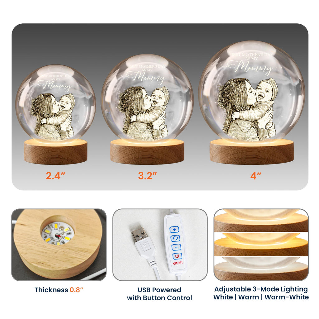 Mother's Day Gifts, First Mother's Day Baby & Mommy - 1st Mother's Day Gift For Her, Daughter, Wife - Personalized Night Light