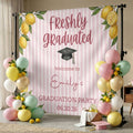 Freshly Graduated Graduation Party - Personalized Backdrop