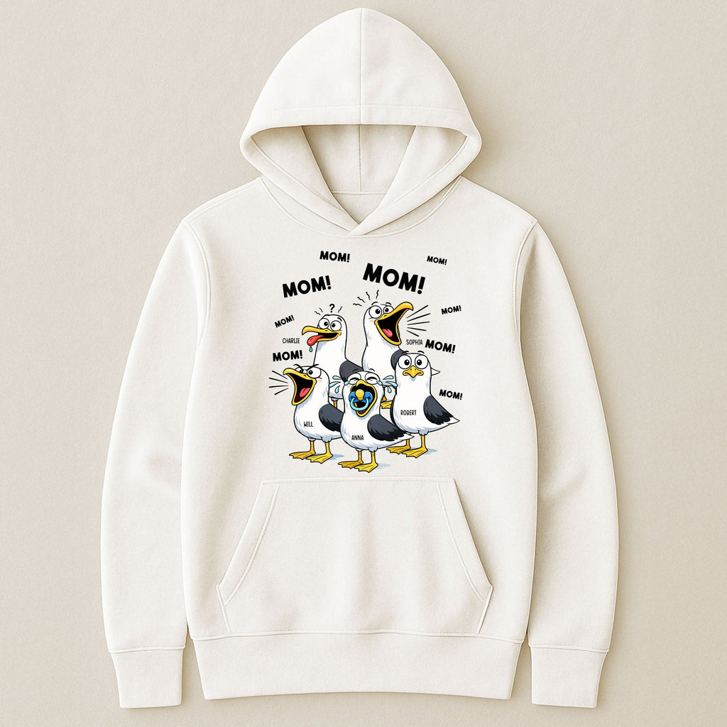 Mother's Day Gifts, Funny Mommy Shirt - Mom Mom Mom Seagull - Personalized Shirt