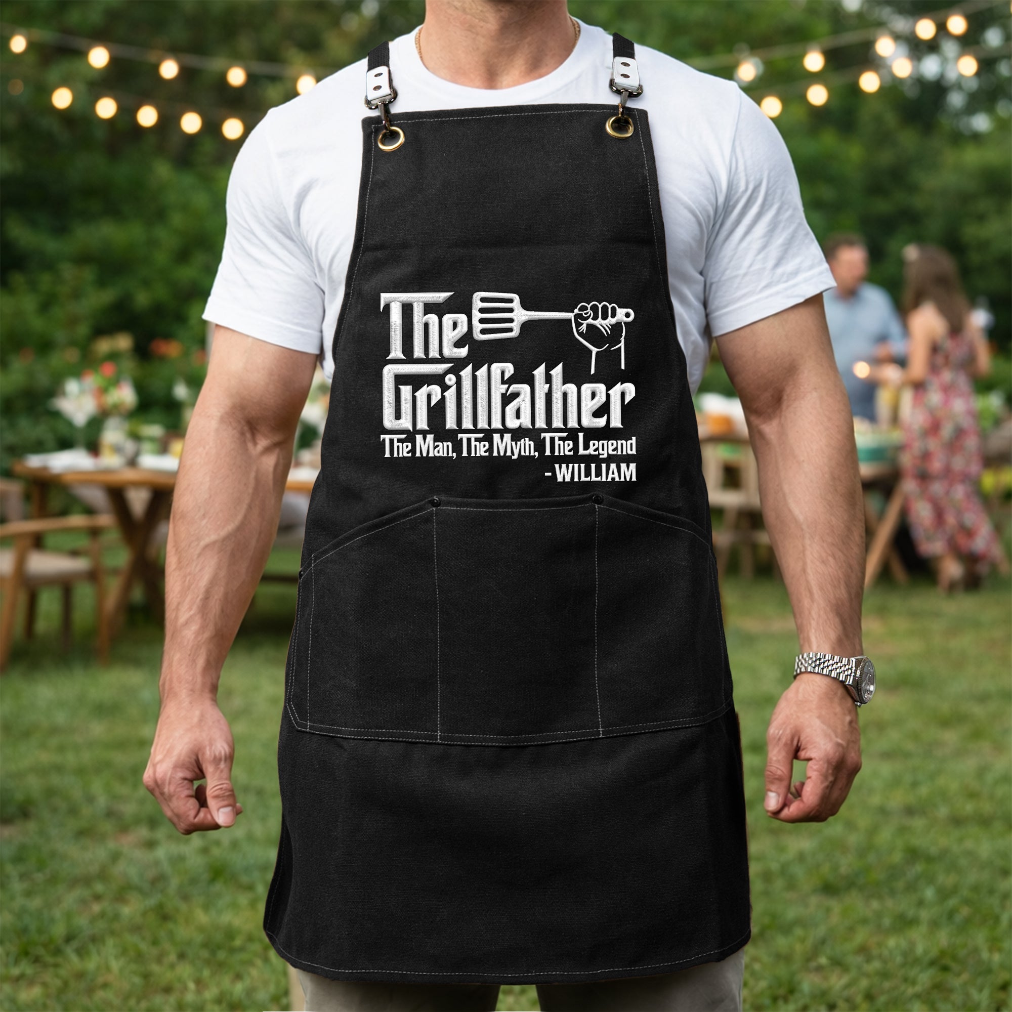 Father's Day Gifts, Funny Embroidered Apron For Dad, Anniversary, Father's Day Gifts - Personalized Apron