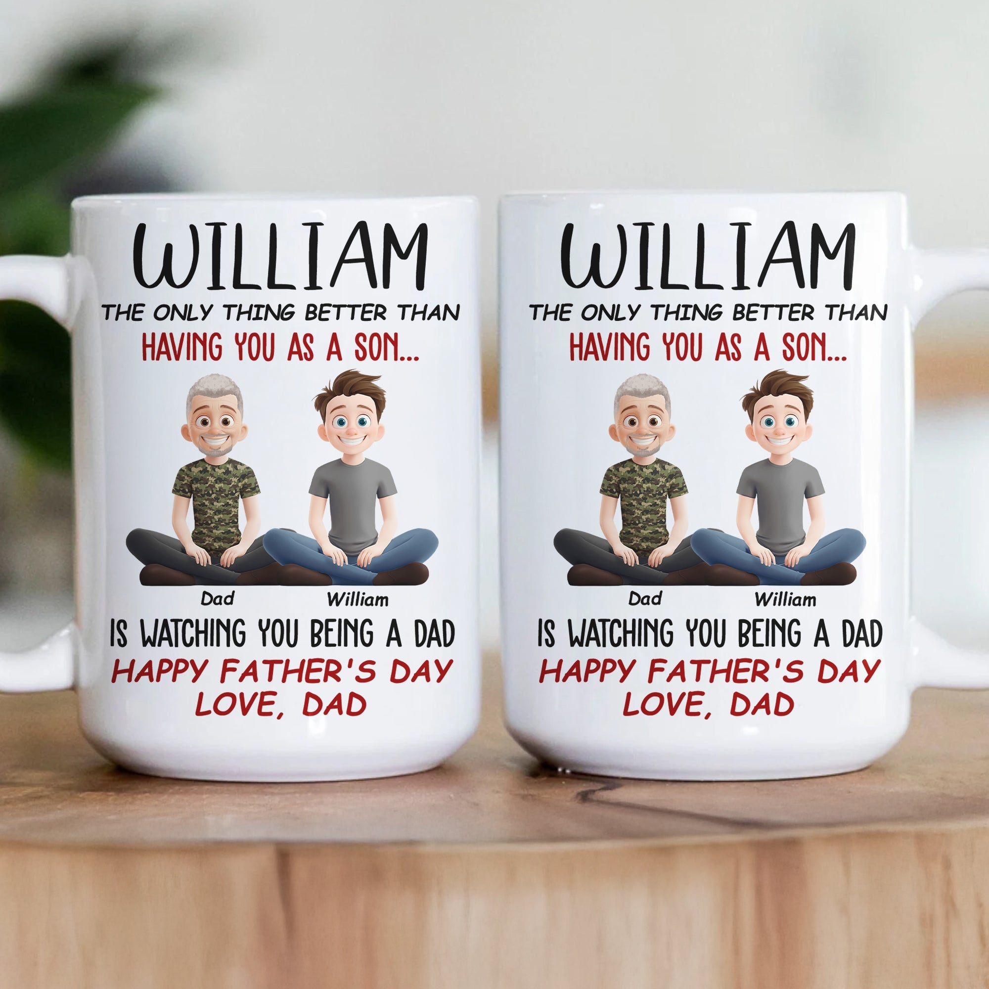 Father's Day Gifts, Gift For Son Grandson Gift For New Dad Happy First Father's Day - Personalized Mug