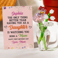 Mother's Day Gifts, Gift For Daughter Granddaughter Sister Gift For New Mom - Personalized Glass Flowers