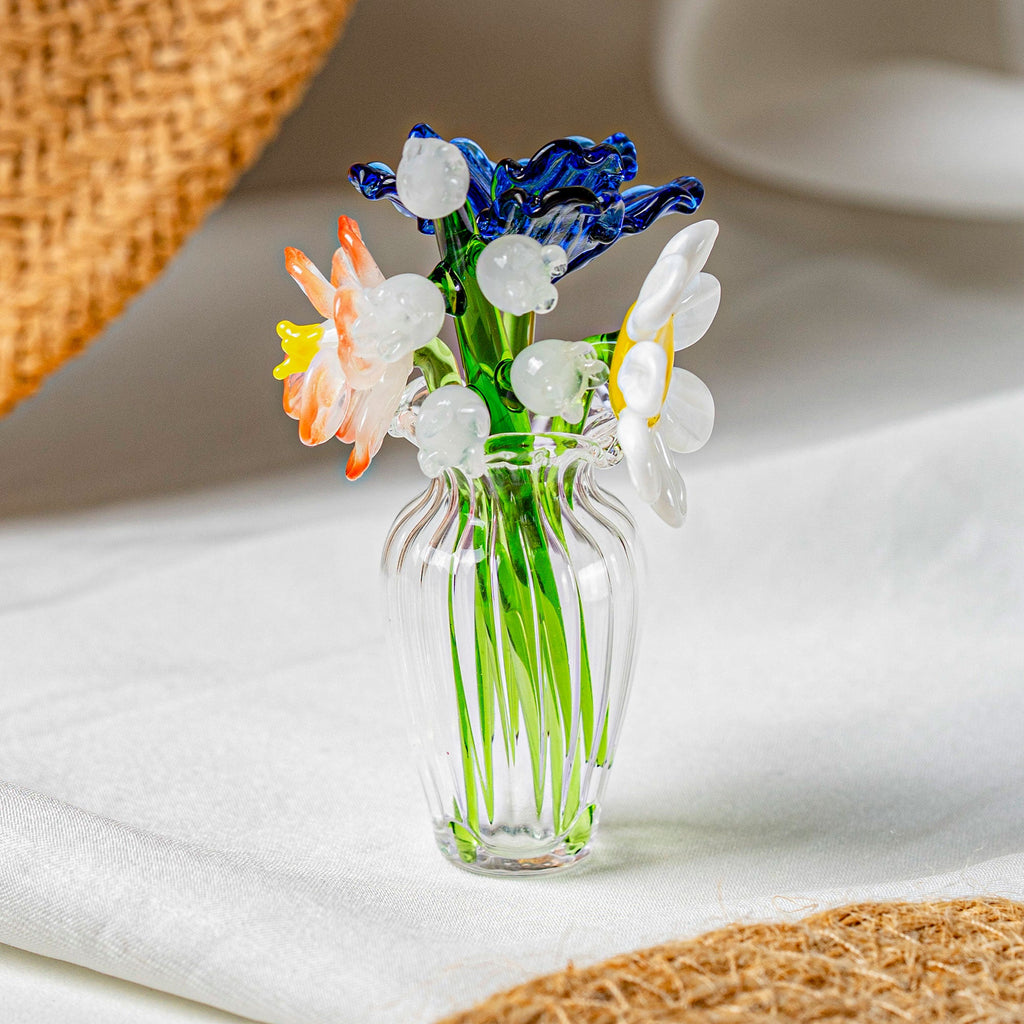 Mother's Day Gifts, Gift For Daughter Granddaughter Sister Gift For New Mom - Personalized Glass Flowers