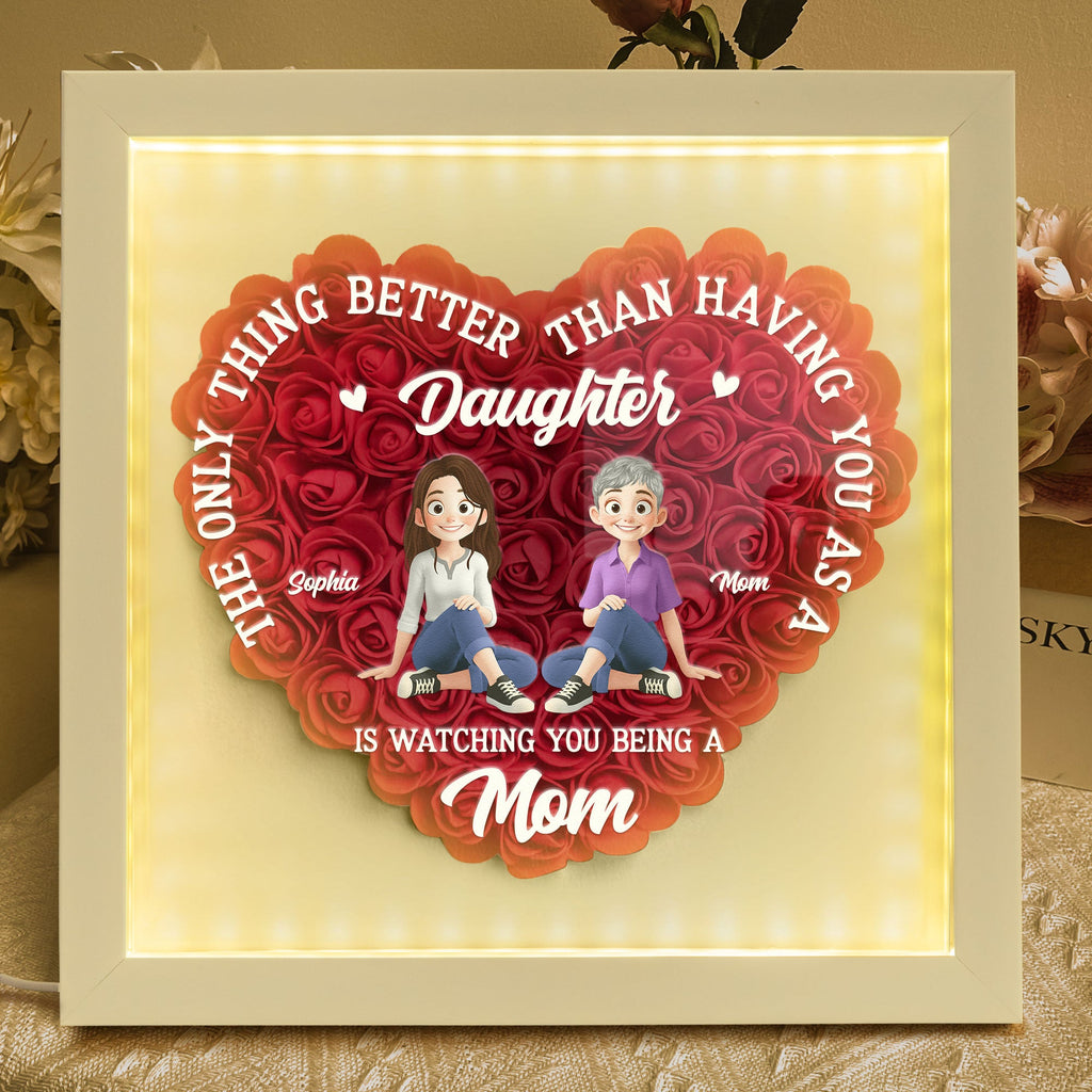 Mother's Day Gifts, Gift For Daughter Granddaughter Sister Gift For New Mom - Personalized Shadow Box