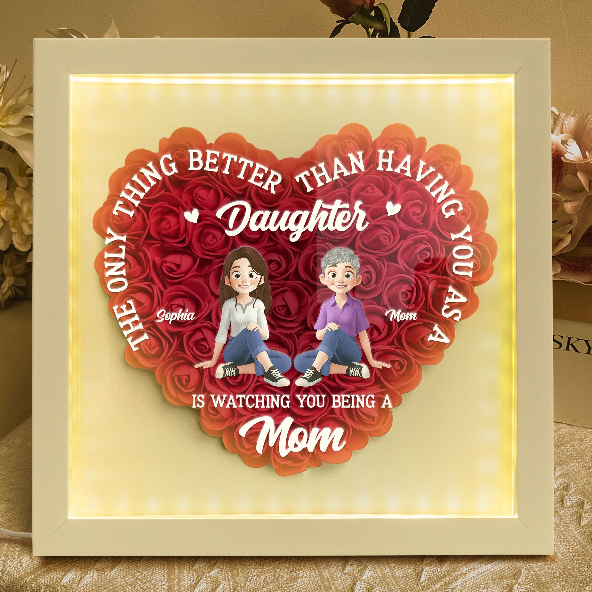 Mother's Day Gifts, Gift For Daughter Granddaughter Sister Gift For New Mom - Personalized Shadow Box
