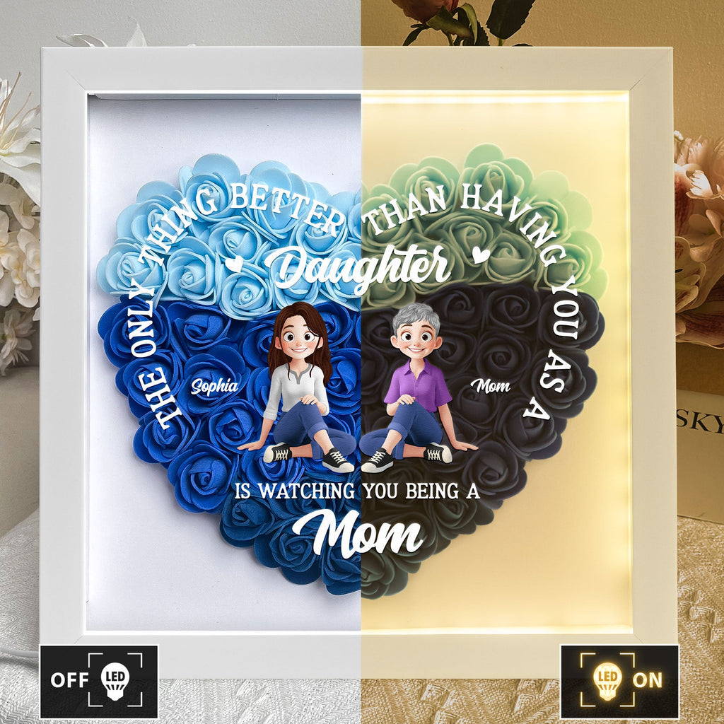 Mother's Day Gifts, Gift For Daughter Granddaughter Sister Gift For New Mom - Personalized Shadow Box