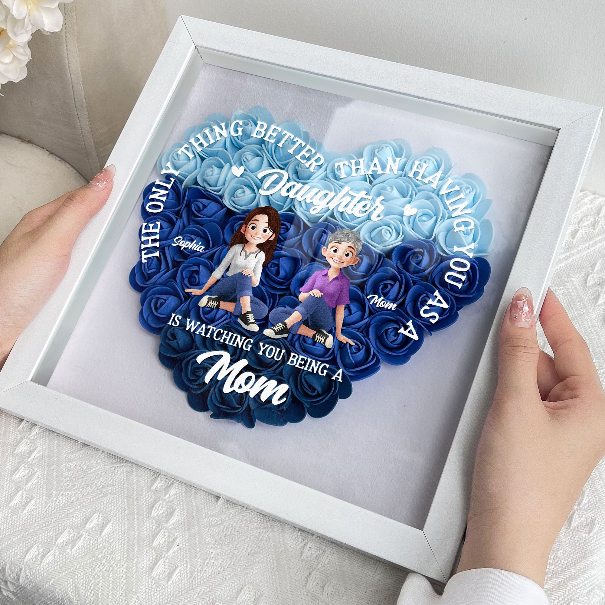 Mother's Day Gifts, Gift For Daughter Granddaughter Sister Gift For New Mom - Personalized Shadow Box