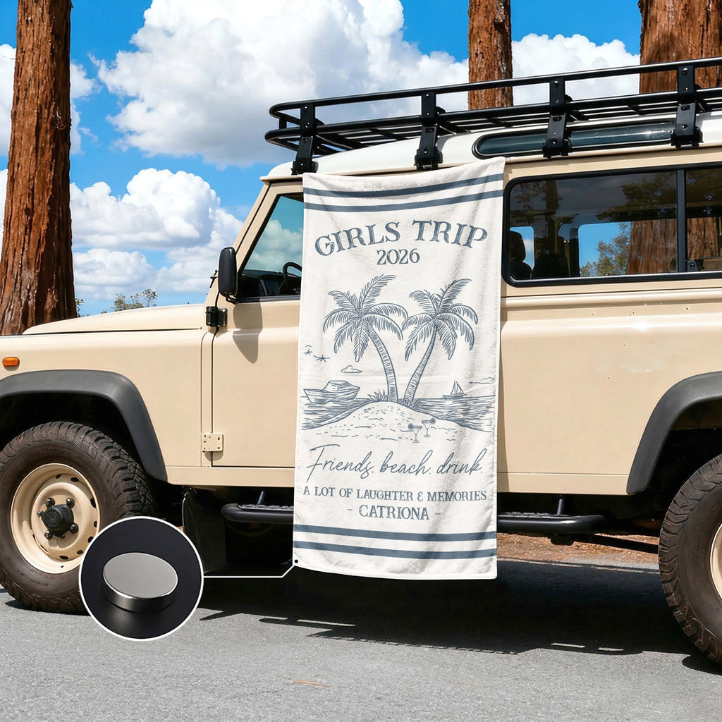 Girls Trip Summer Time In Style - Personalized Beach Towel