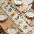 Mother's Day Gifts, Father's Day Gifts, Grandkids Make Life More Grand - Personalized Table Runner