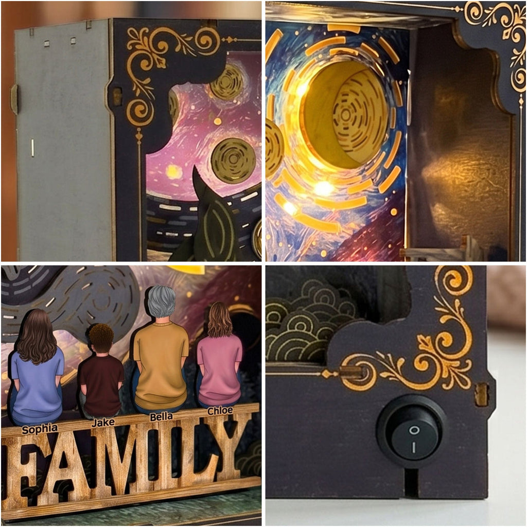 Mother's Day Gifts, Grandma & Grandchildren Forever Linked Together - Personalized DIY Book Nook Kit