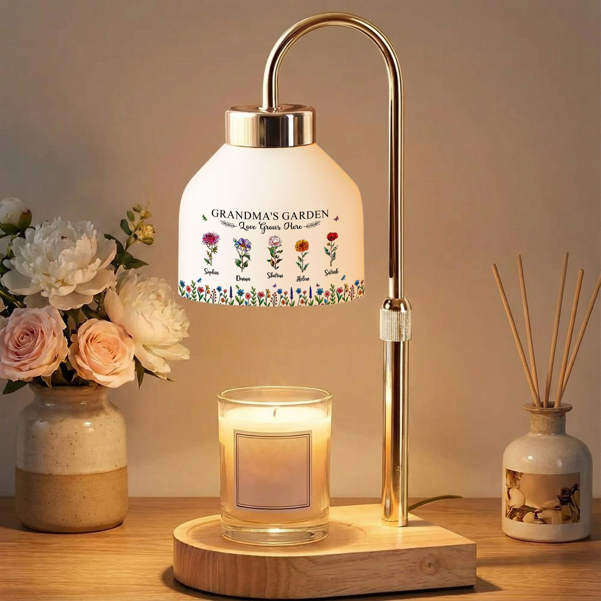 Mother's Day Gifts, Grandma's Garden Love Grows Here - Personalized Candle Warmer