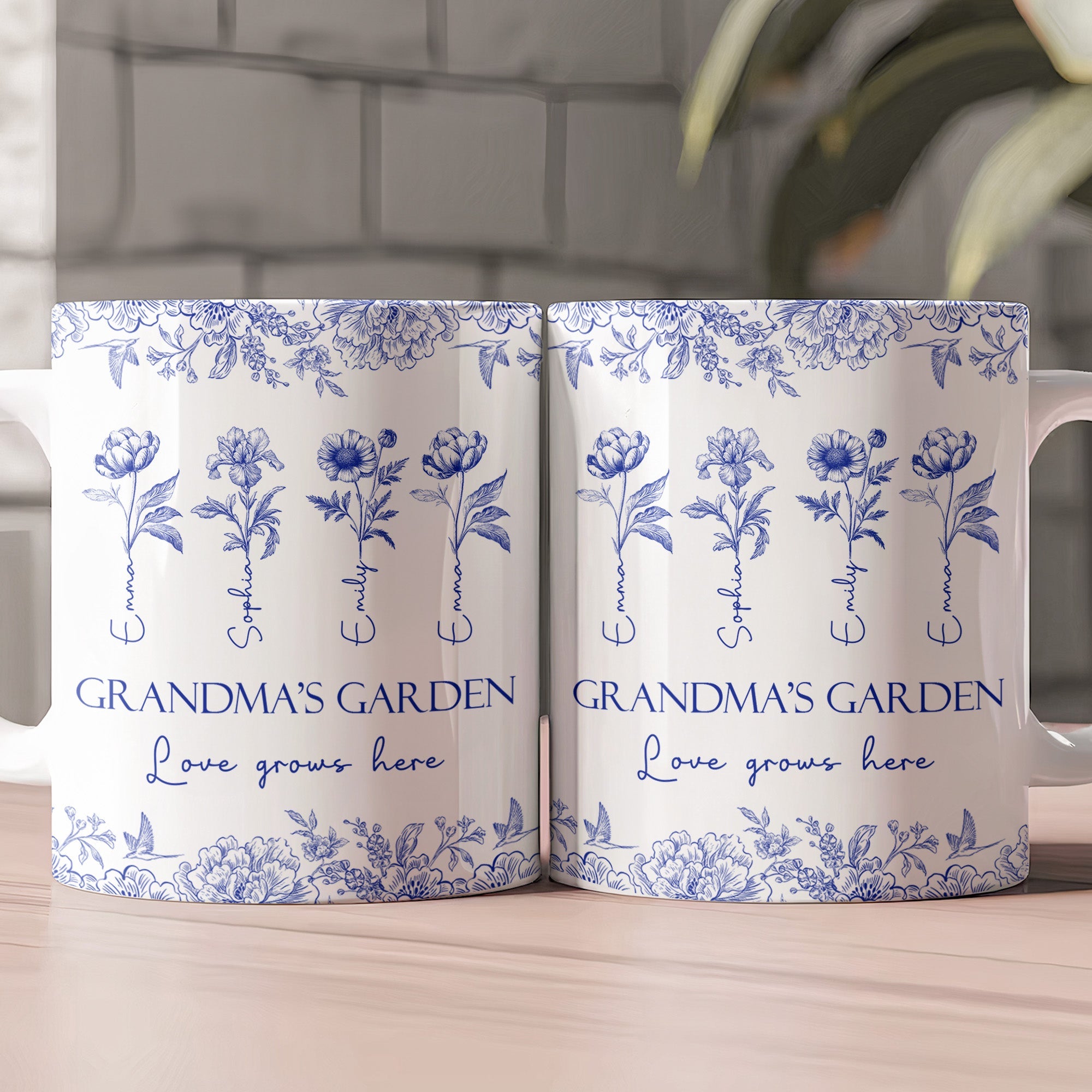 Mother's Day Gifts, Grandma's Garden Love Grows Here Gift For Grandma - Personalized Mug