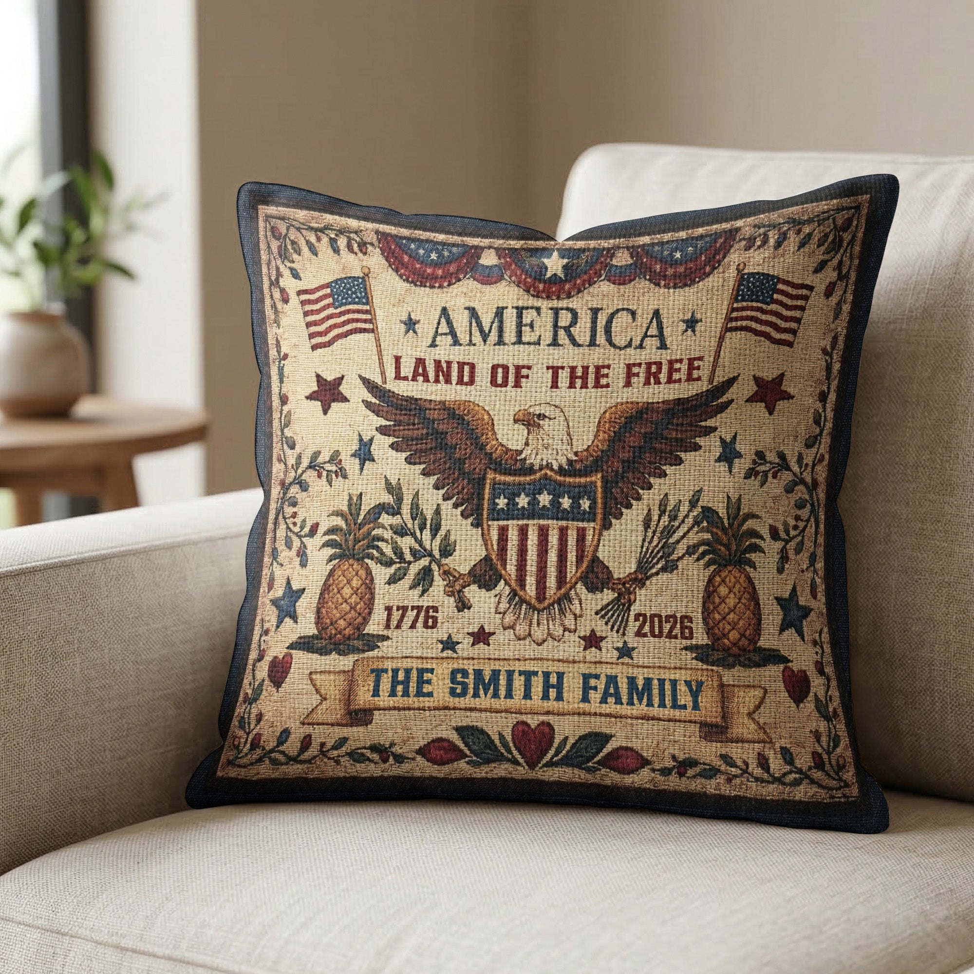 Happy 250Th Usa Birthday Semiquincentennial - Personalized Pillow Cover