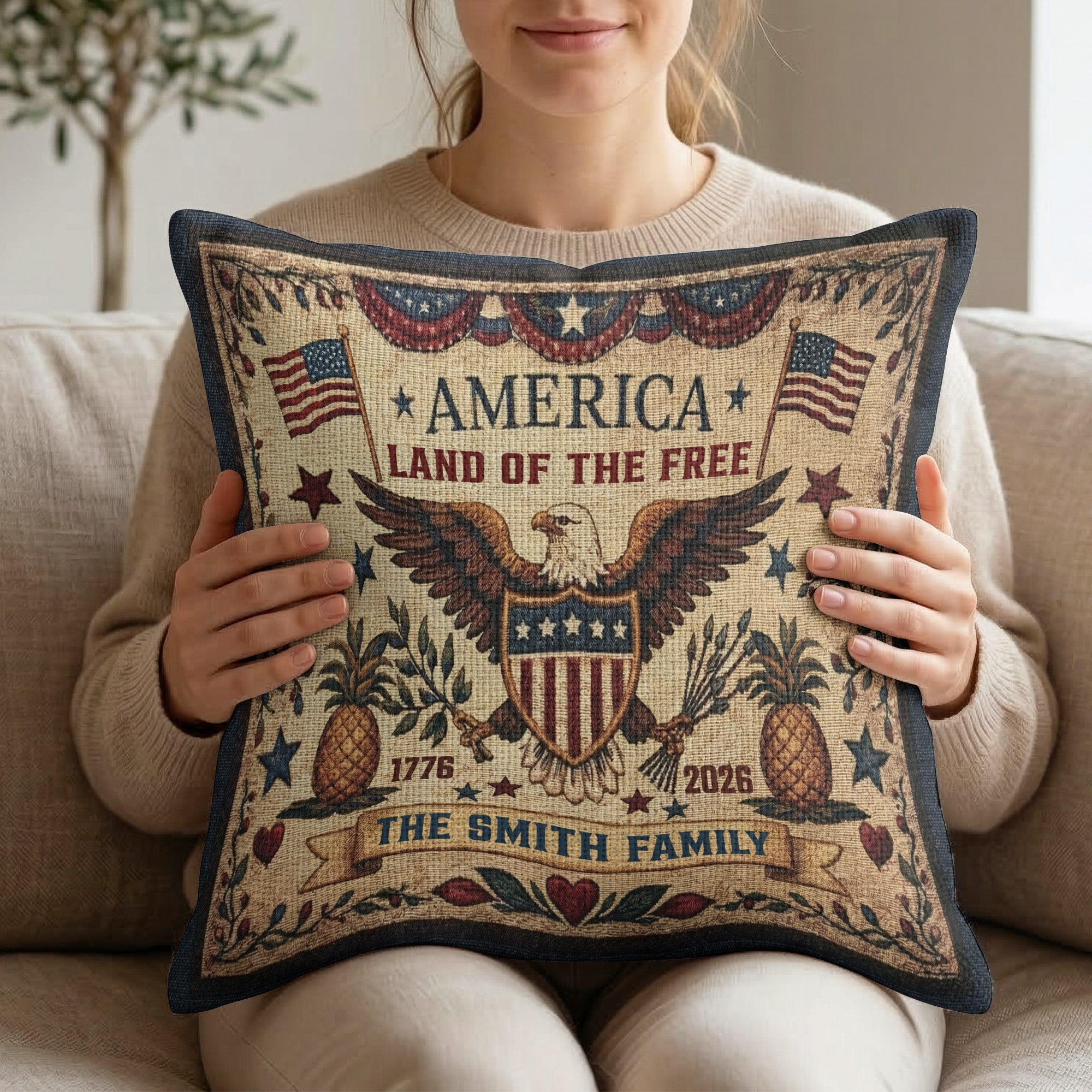 Happy 250Th Usa Birthday Semiquincentennial - Personalized Pillow Cover
